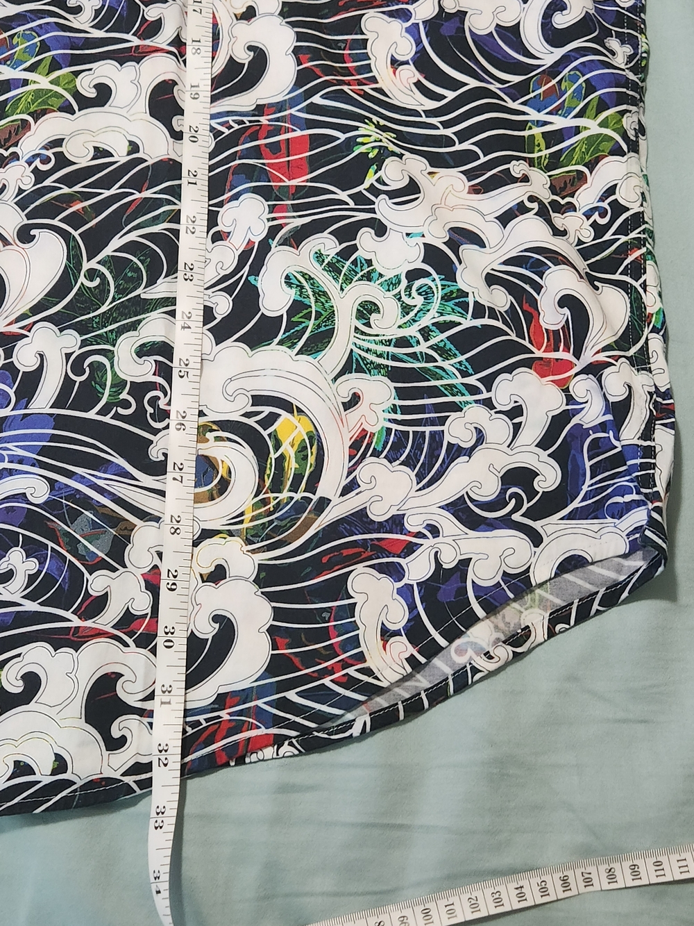 Robert Graham Multicolor Wave-Pattern Button-Up Long-sleeve Shirt Size 3XL - Picture 11 of 13